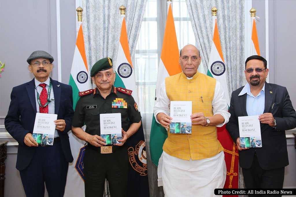 Rajnath Singh Unveils CDS General Anil Chauhan’s Visionary Book on Military Transformation