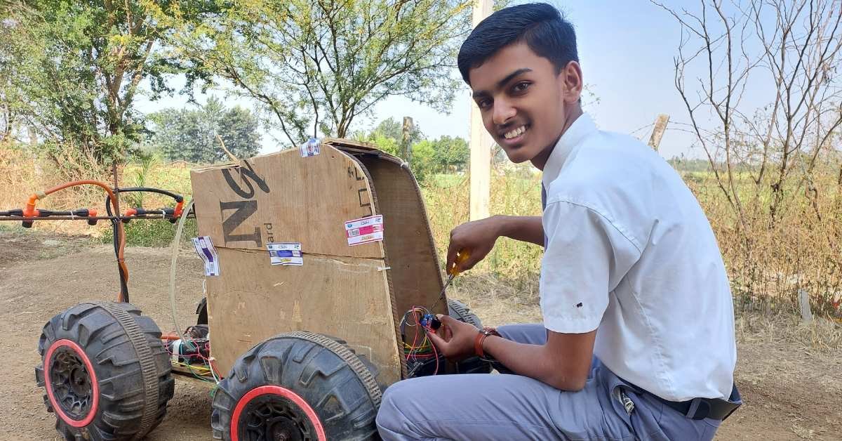 Teen Inventor Aditya Pingale Builds KrushiBot from Scrap to Help Rural Farmers