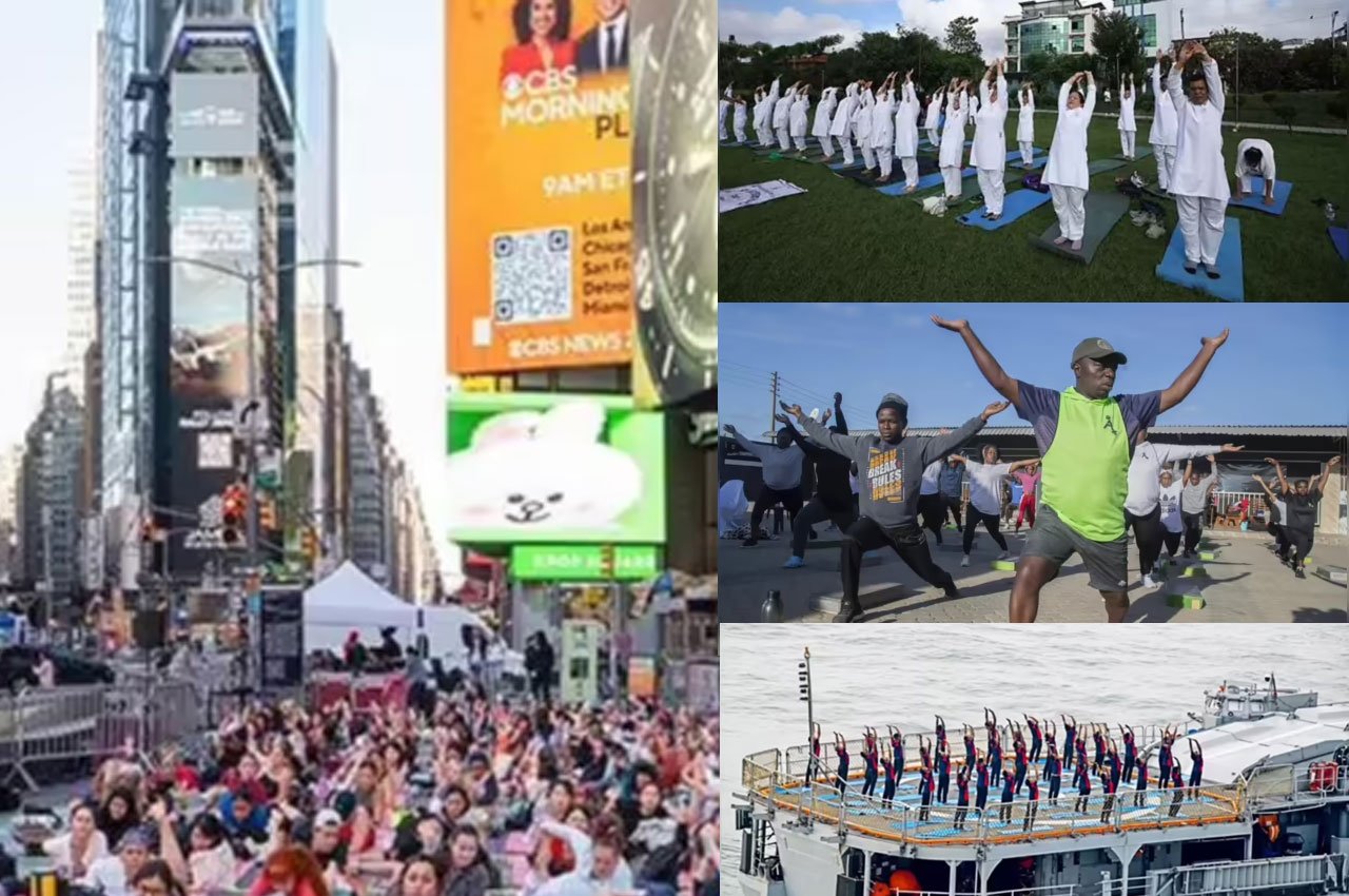 From Times Square to Visakhapatnam, Yoga Unites for "One Earth, One Health