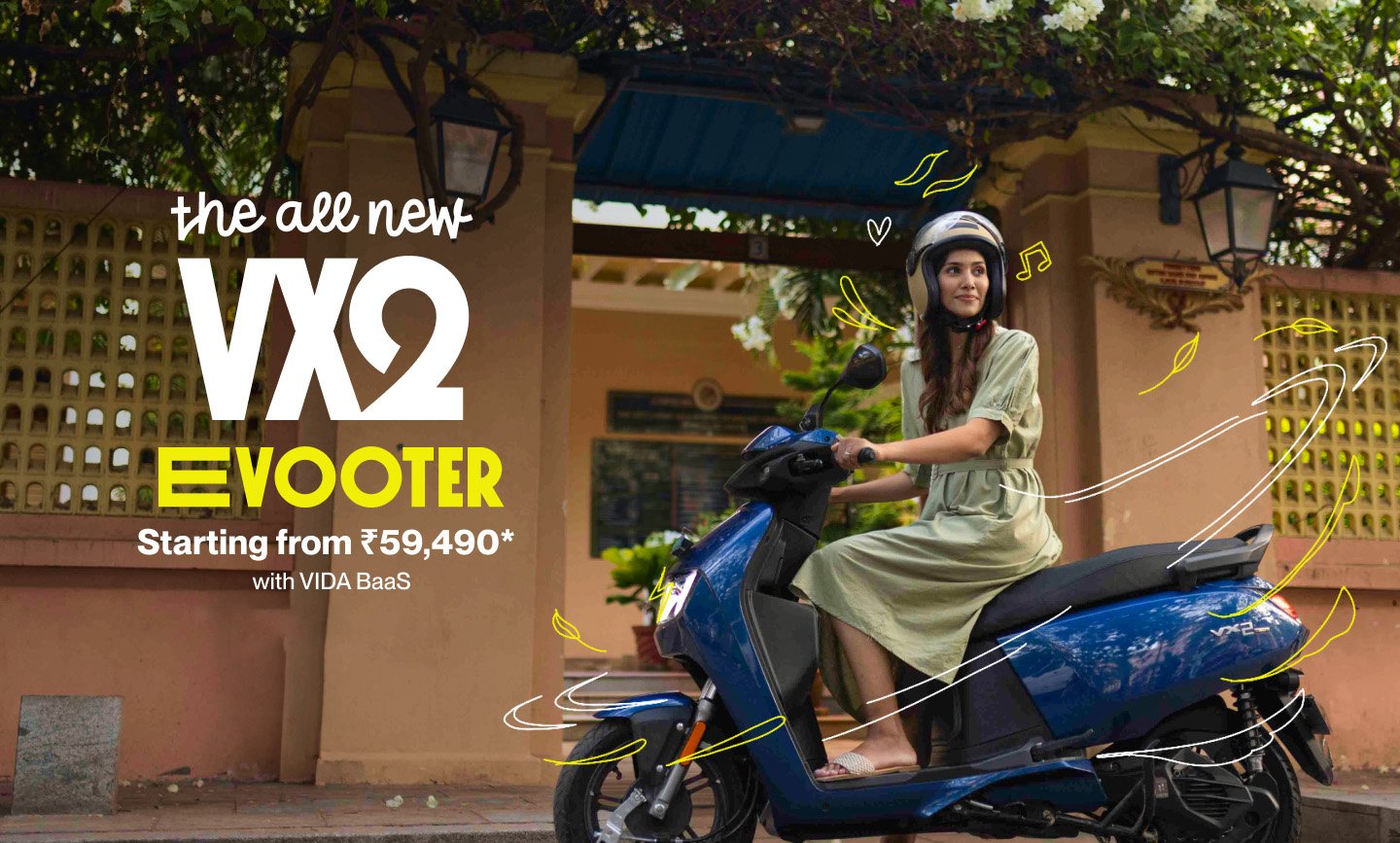 Vida VX2 Electric Scooter Launched at ₹59,490 with Battery Subscription Model